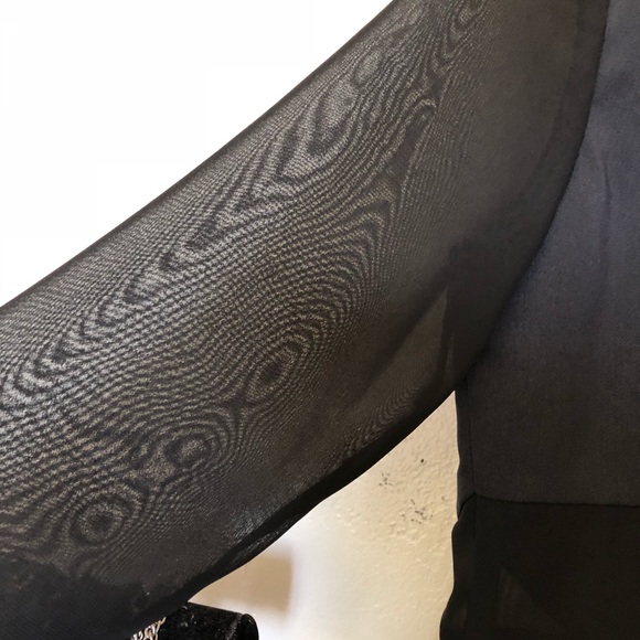 Black mesh paneled blazer - Picture 4 of 4